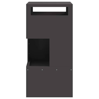 Feuerstelle Schwarz 50 x 50 x 100 cm Wetterfeststahl