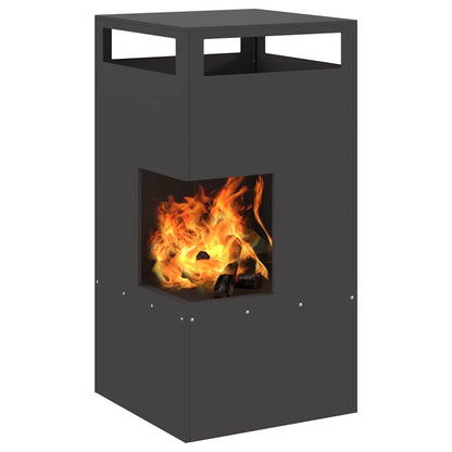 Feuerstelle Schwarz 50 x 50 x 100 cm Wetterfeststahl