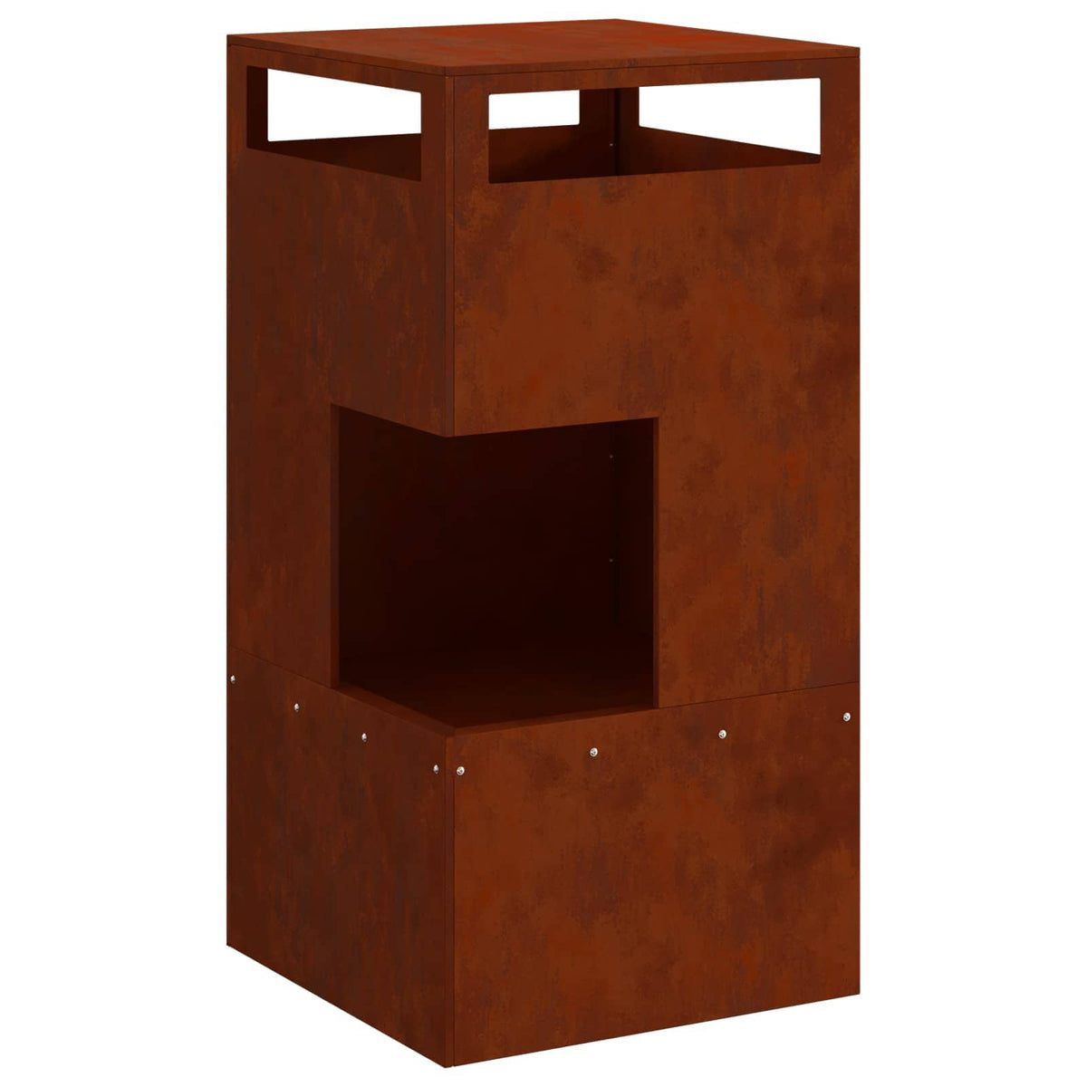 Feuerstelle Braun 50 x 50 x 100 cm Wetterfeststahl