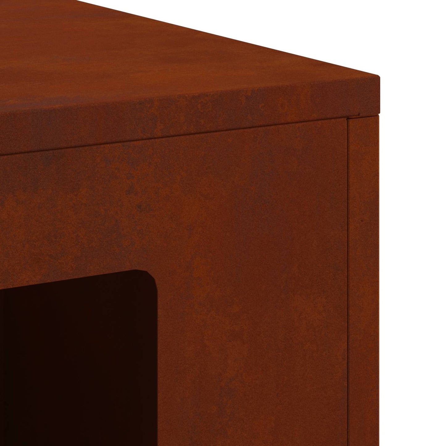 Feuerstelle Rostig 60 x 40 x 96 cm Wetterfeststahl
