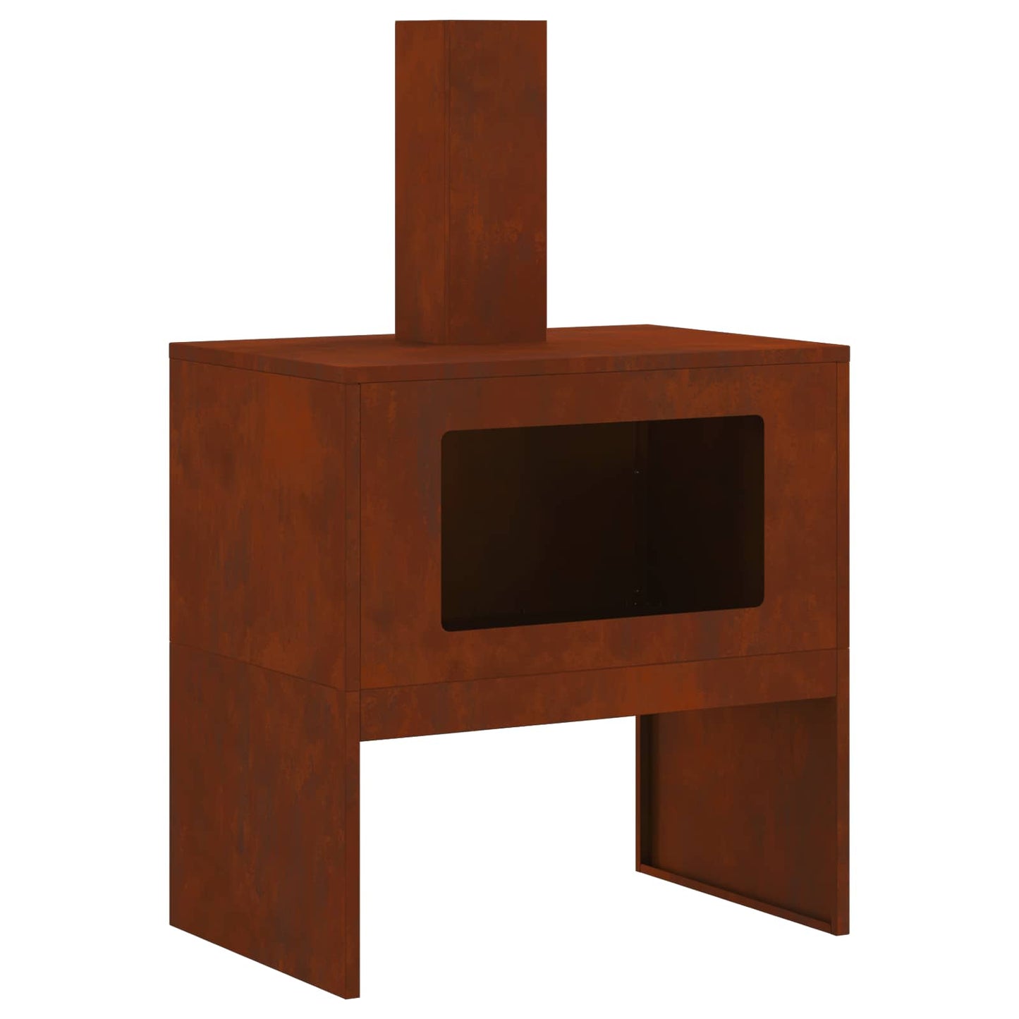 Feuerstelle Rostig 60 x 40 x 96 cm Wetterfeststahl