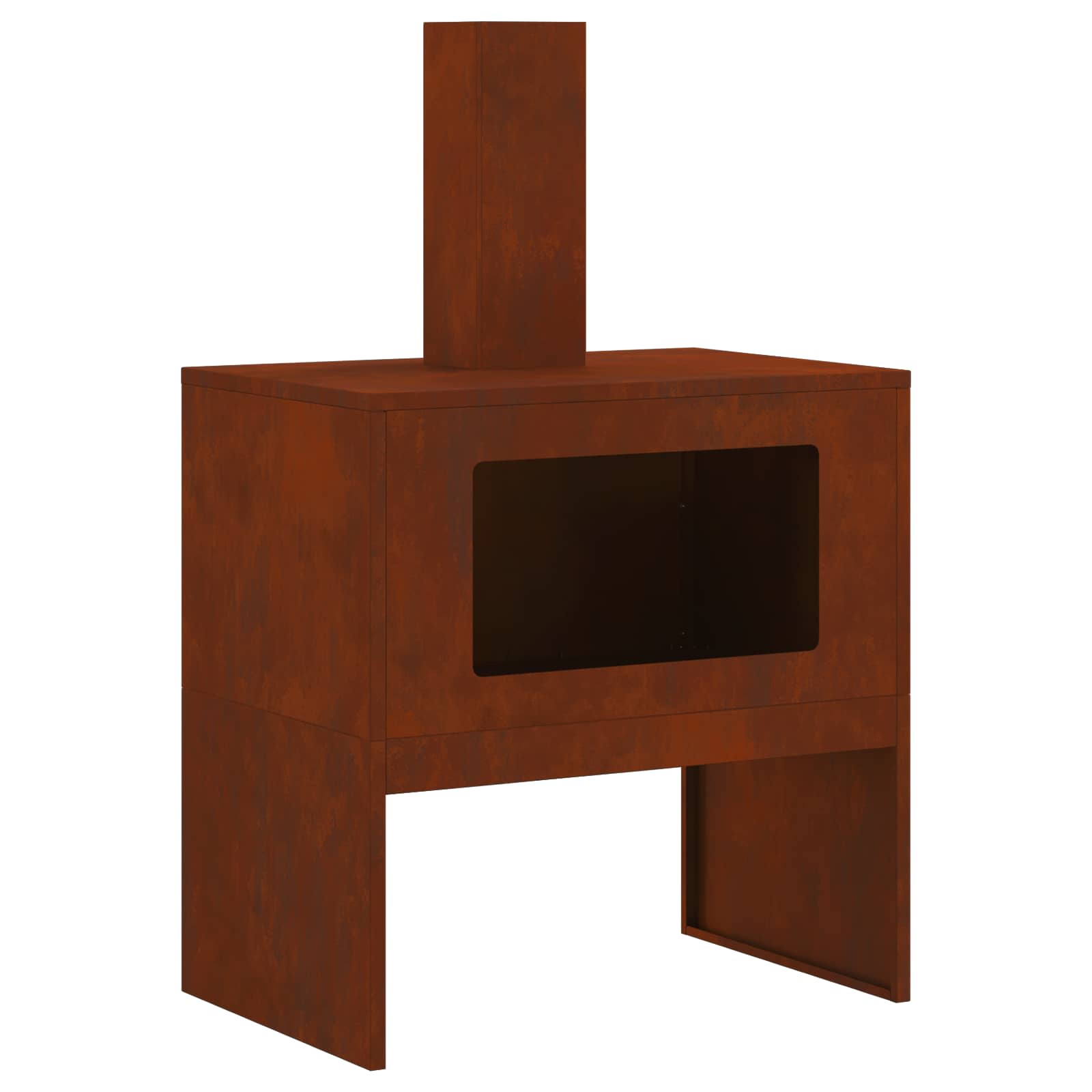 Feuerstelle Rostig 60 x 40 x 96 cm Wetterfeststahl
