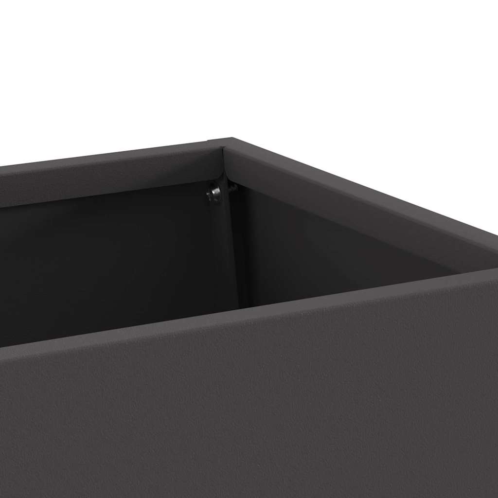 Feuerstelle Schwarz 60 x 35 x 100 cm Wetterfeststahl