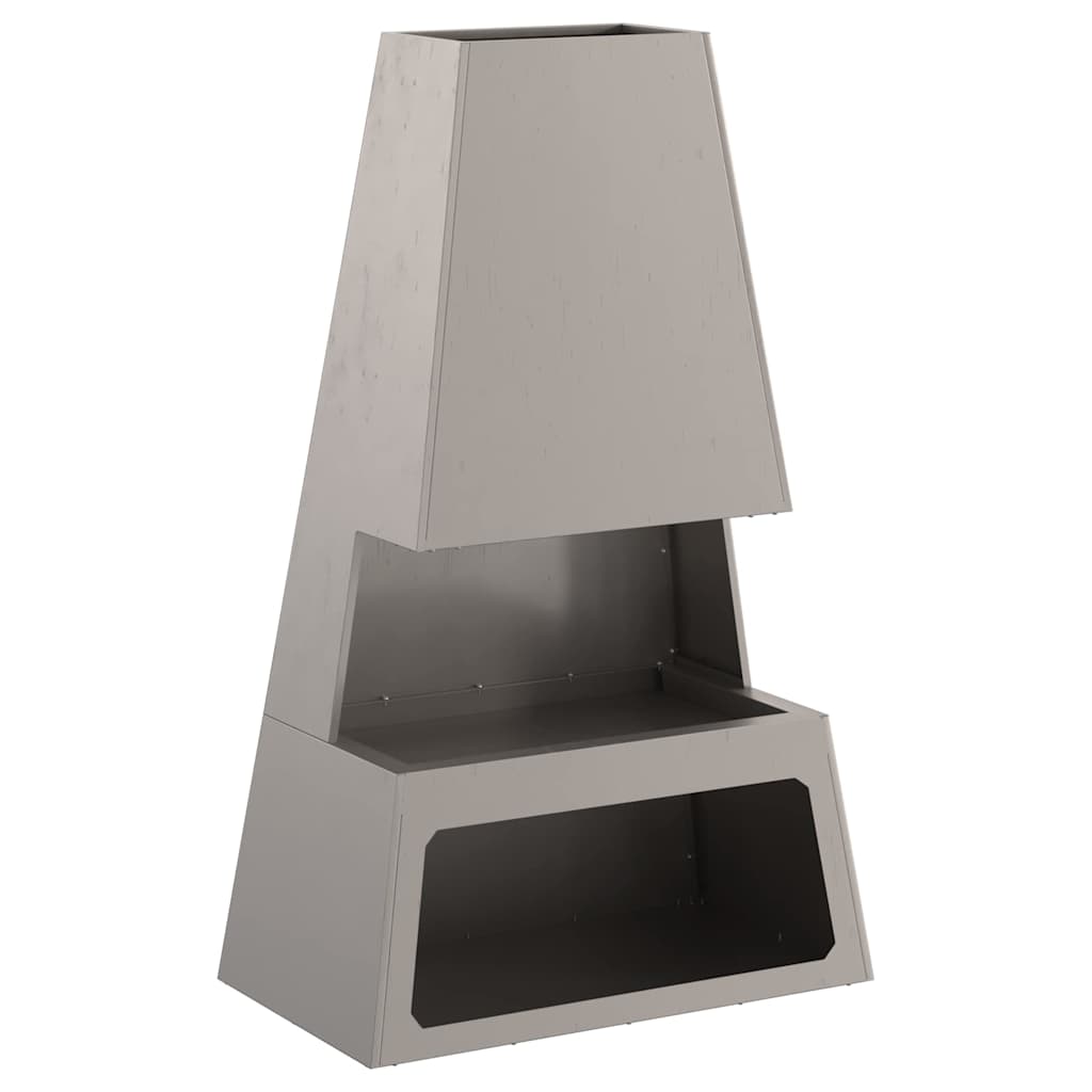 Feuerstelle Rostoptik 60 x 35 x 100 cm Wetterfeststahl