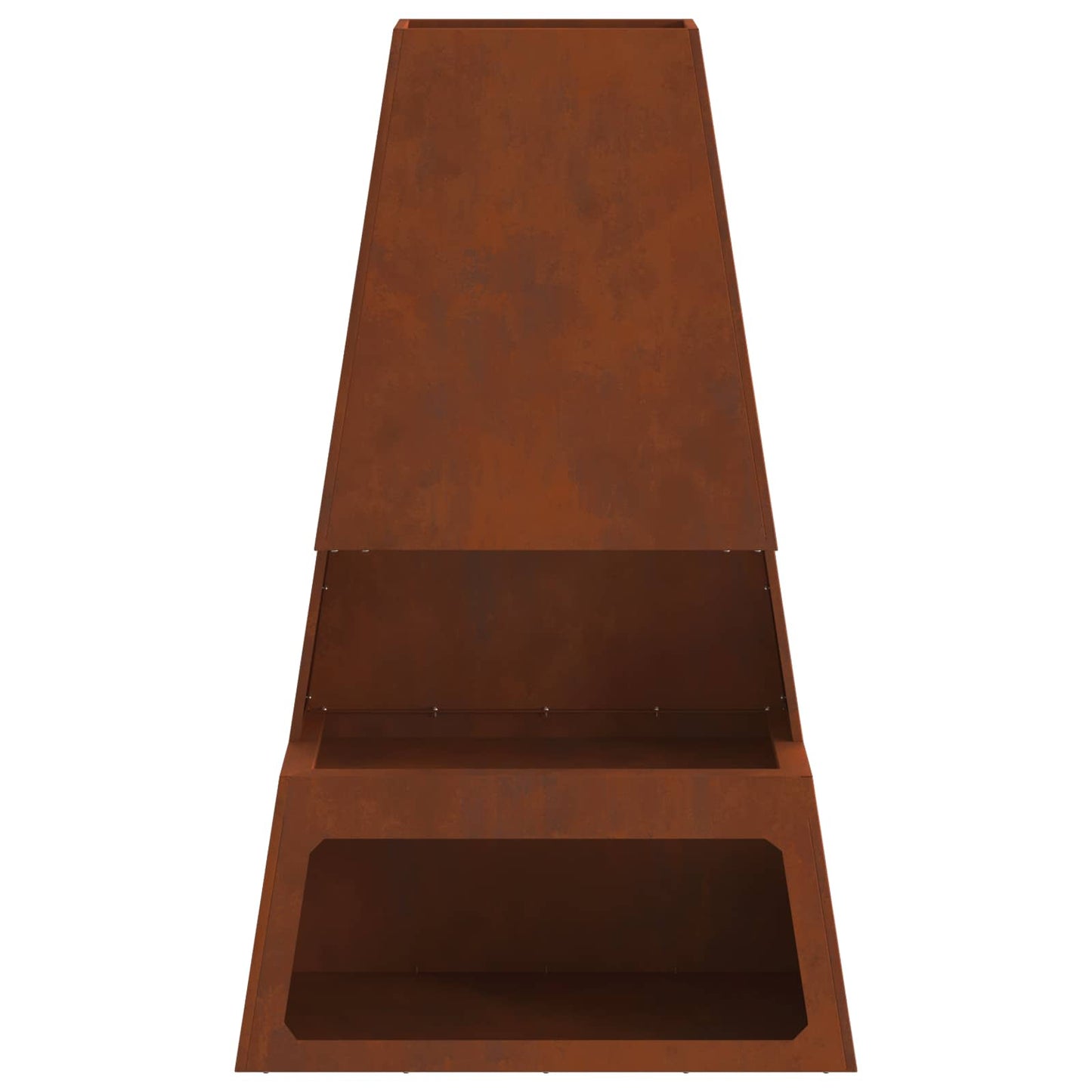 Feuerstelle Rostoptik 60 x 35 x 100 cm Wetterfeststahl