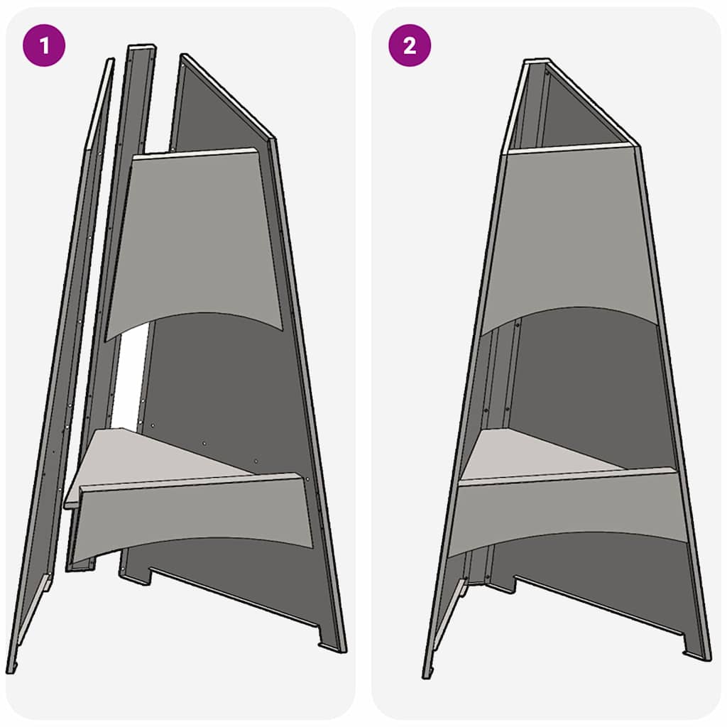 Feuerstelle Rostoptik 50 x 50 x 95 cm Wetterfeststahl