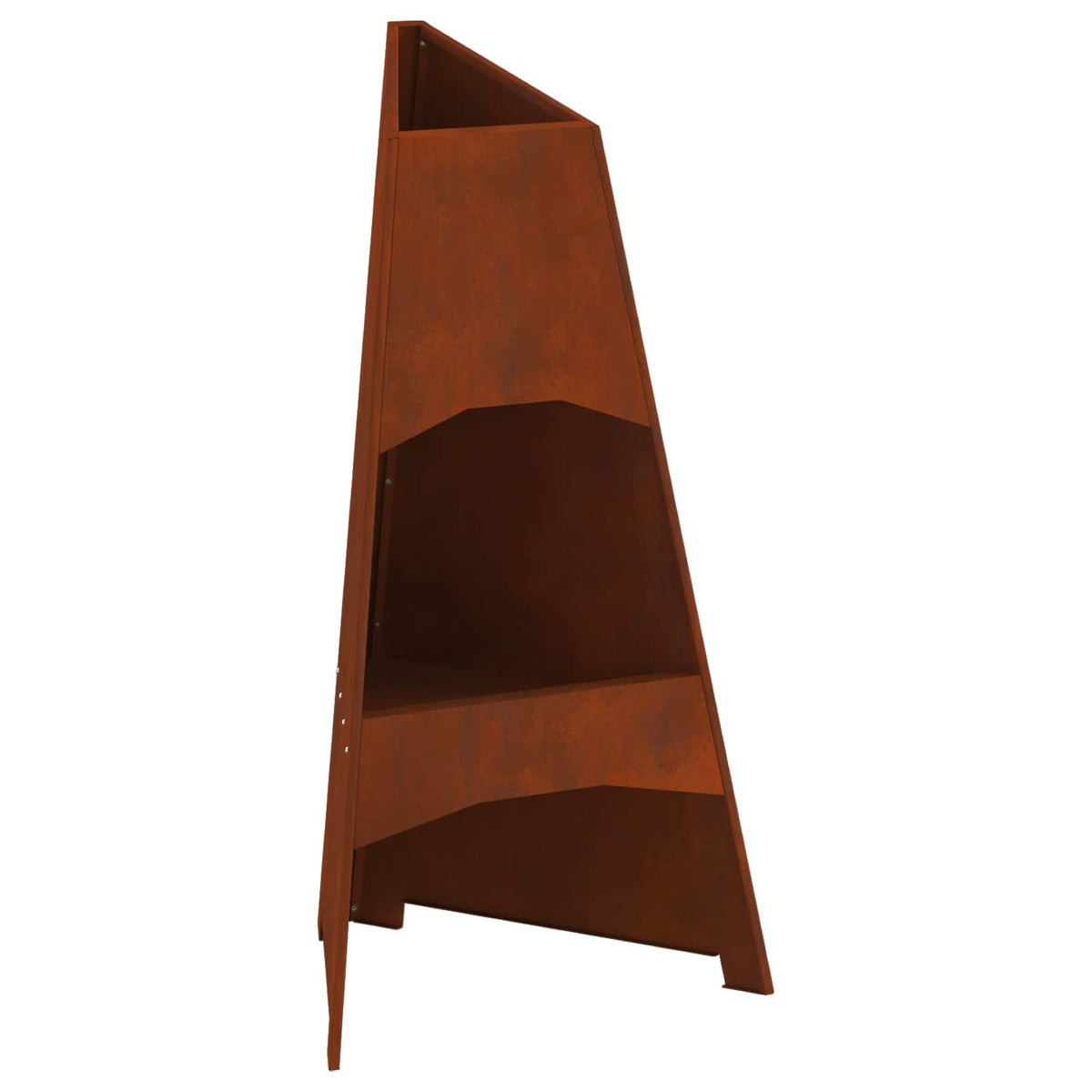 Feuerstelle Rostoptik 50 x 50 x 95 cm Wetterfeststahl