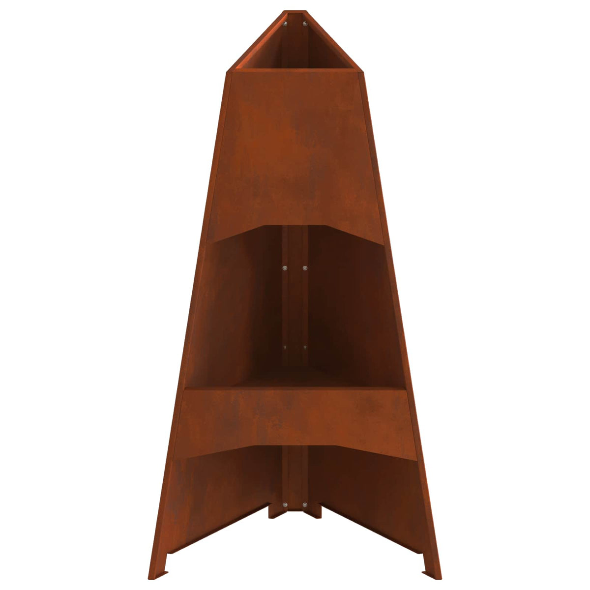 Feuerstelle Rostoptik 50 x 50 x 95 cm Wetterfeststahl