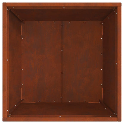 Feuerschale Rostig 50 x 50 x 38 cm Wetterfeststahl