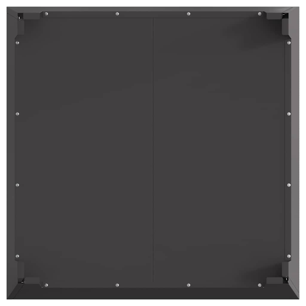 Feuerschale Schwarz 80 x 80 x 43 cm Wetterfeststahl