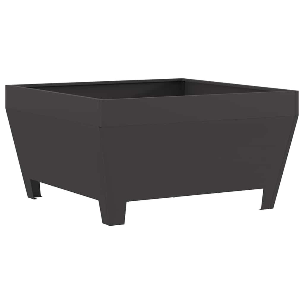 Feuerschale Schwarz 80 x 80 x 43 cm Wetterfeststahl