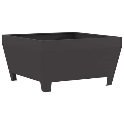 Feuerschale Schwarz 80 x 80 x 43 cm Wetterfeststahl