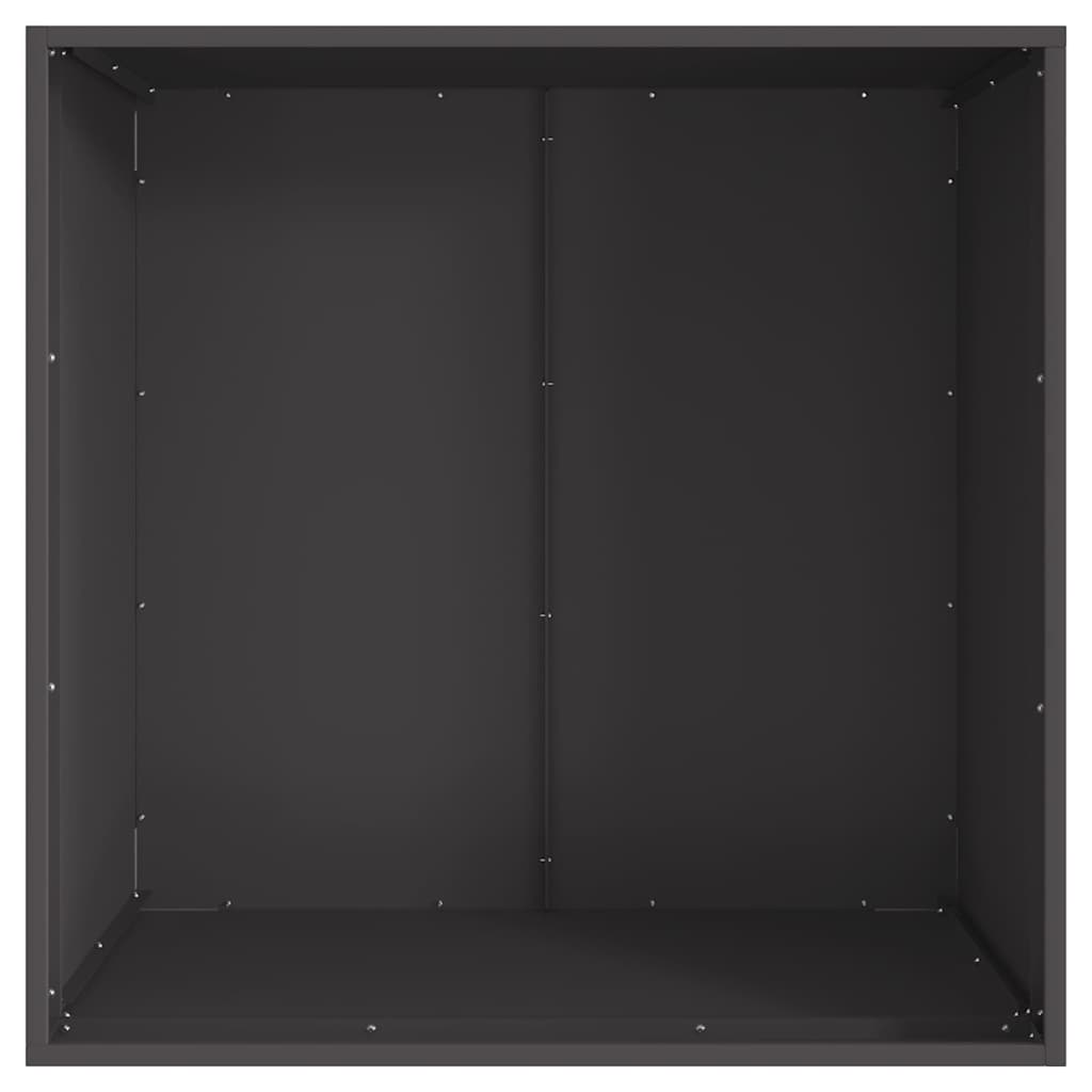 Feuerschale Schwarz 80 x 80 x 43 cm Wetterfeststahl