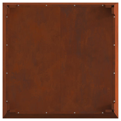 Feuerschale Rostig 80 x 80 x 43 cm Wetterfeststahl
