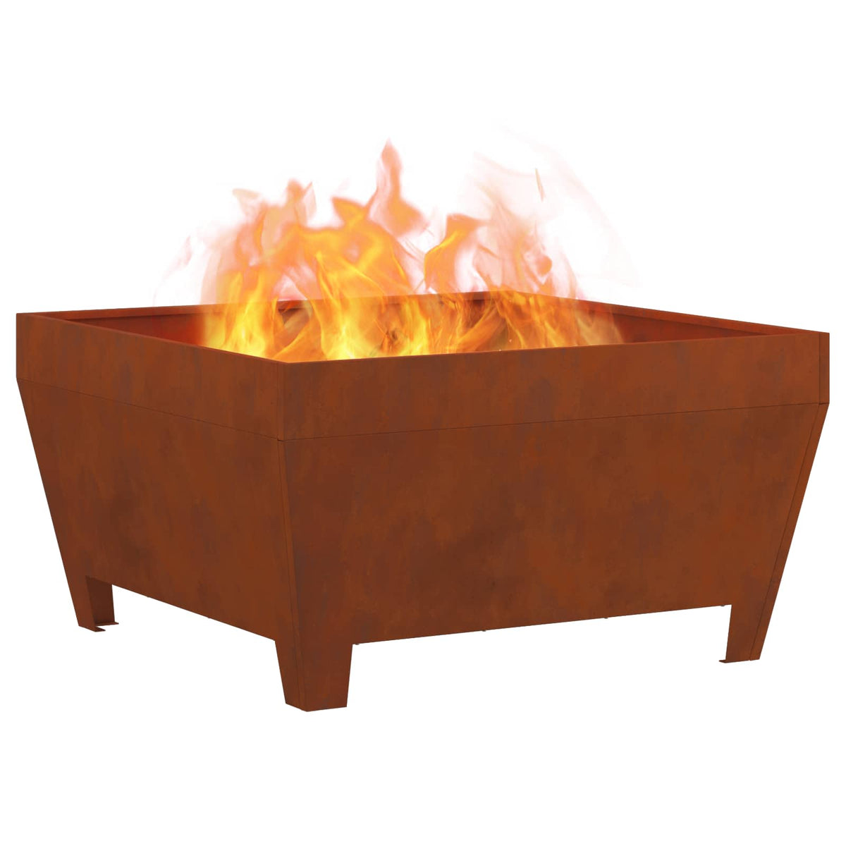 Feuerschale Rostig 80 x 80 x 43 cm Wetterfeststahl