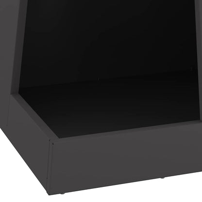 Feuerstelle Schwarz 35 x 35 x 100 cm Wetterfeststahl