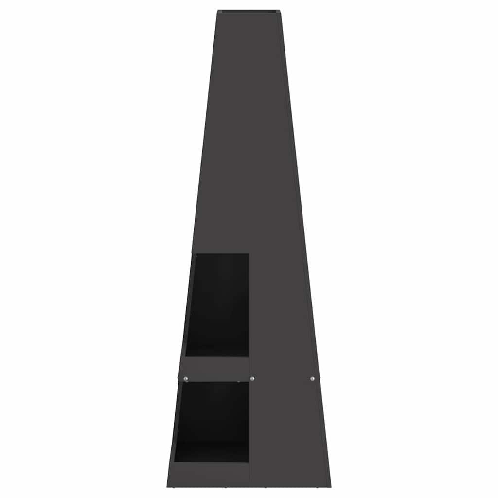 Feuerstelle Schwarz 35 x 35 x 100 cm Wetterfeststahl
