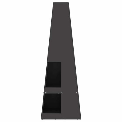 Feuerstelle Schwarz 35 x 35 x 100 cm Wetterfeststahl