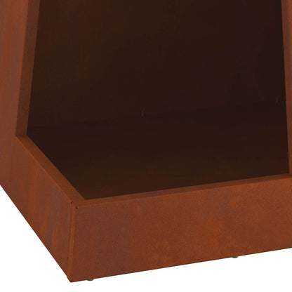 Feuerstelle Rostoptik 35 x 35 x 100 cm