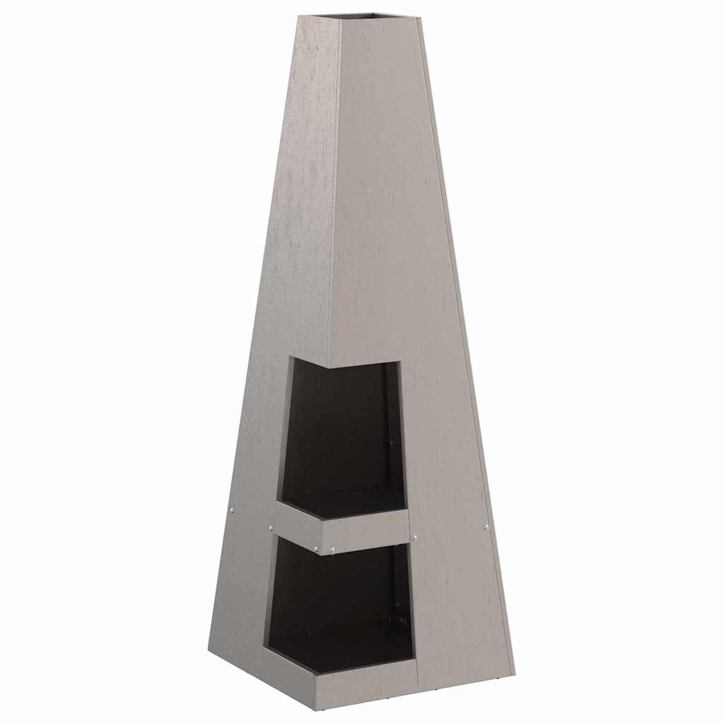 Feuerstelle Rostoptik 35 x 35 x 100 cm