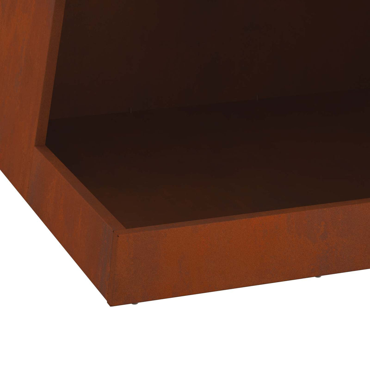 Feuerstelle Rostoptik 50 x 50 x 100 cm Wetterfeststahl