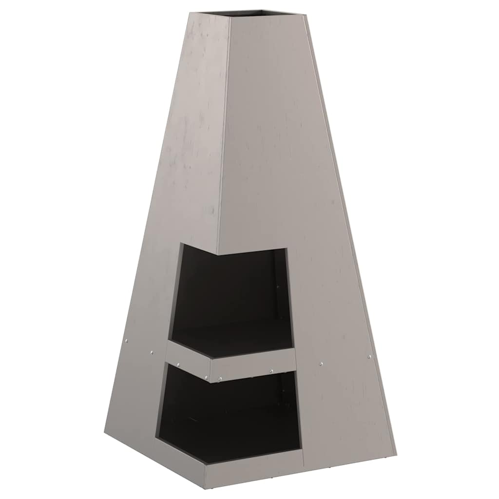 Feuerstelle Rostoptik 50 x 50 x 100 cm Wetterfeststahl