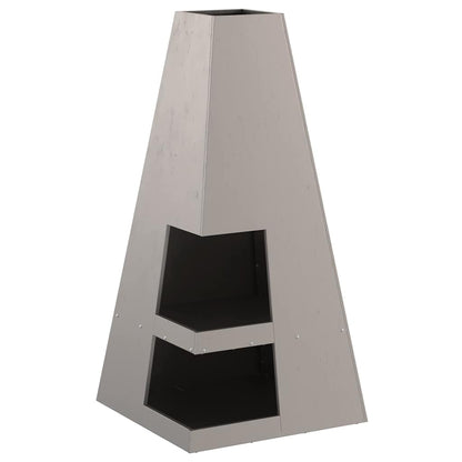 Feuerstelle Rostoptik 50 x 50 x 100 cm Wetterfeststahl