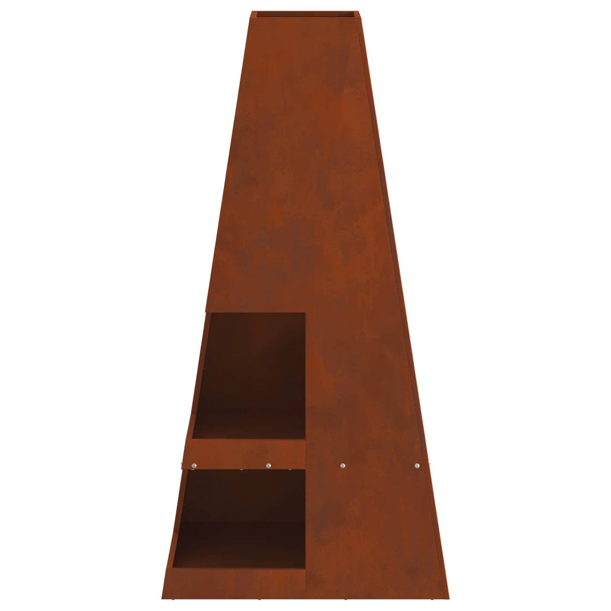 Feuerstelle Rostoptik 50 x 50 x 100 cm Wetterfeststahl