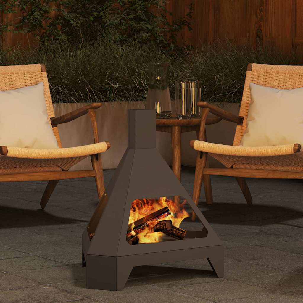 Feuerstelle Schwarz 50 x 43 x 52 cm Wetterfeststahl