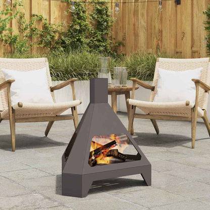 Feuerstelle Schwarz 50 x 43 x 52 cm Wetterfeststahl