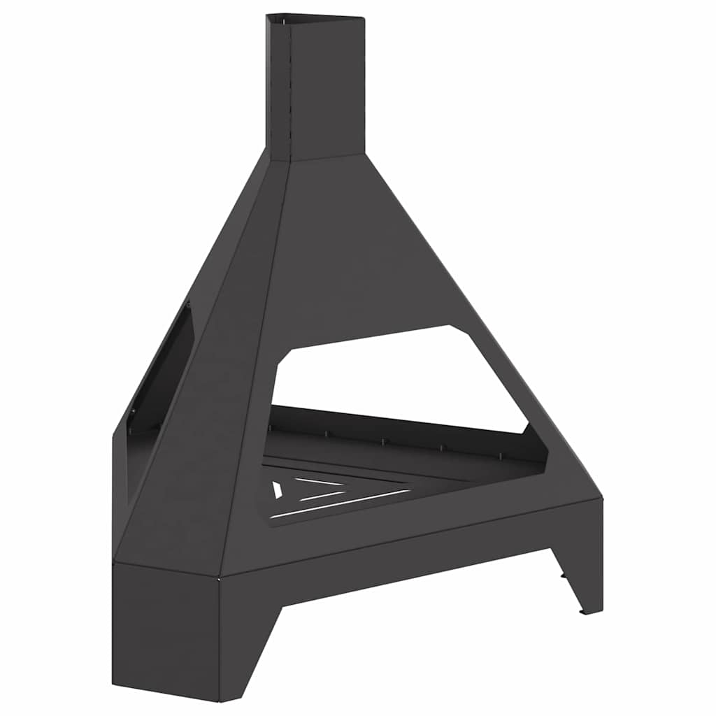 Feuerstelle Schwarz 50 x 43 x 52 cm Wetterfeststahl