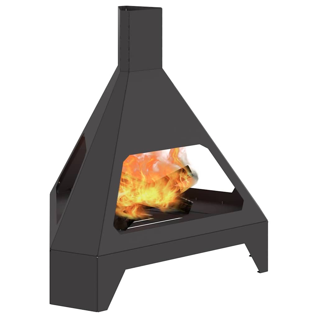 Feuerstelle Schwarz 50 x 43 x 52 cm Wetterfeststahl