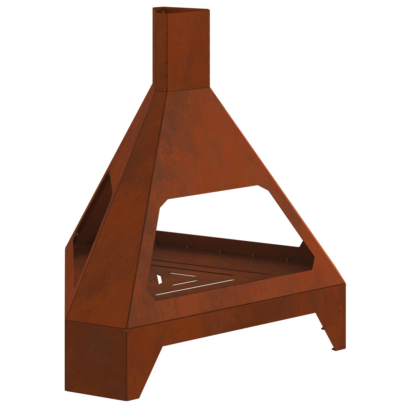 Feuerstelle Rostoptik 50 x 43 x 52 cm Wetterfeststahl