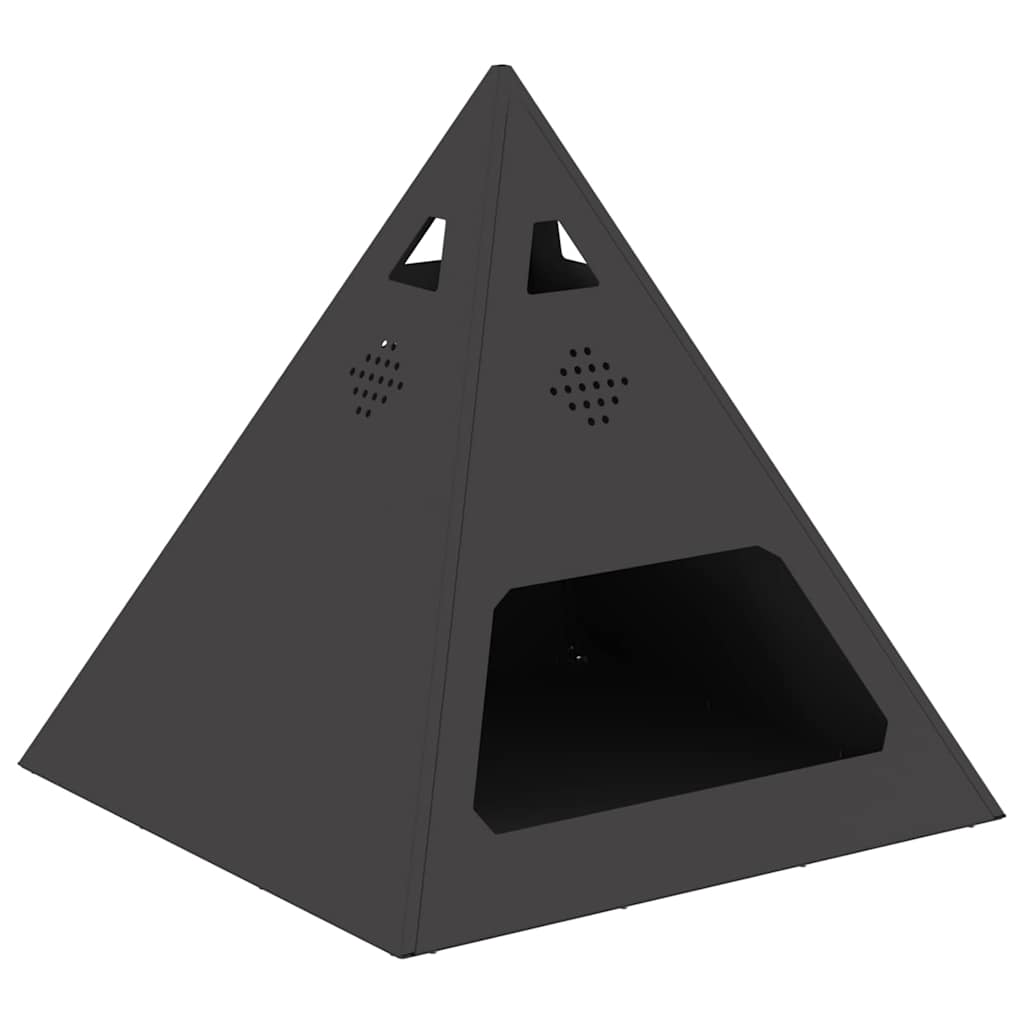 Feuerstelle Schwarz 50 x 50 x 51 cm Wetterfeststahl