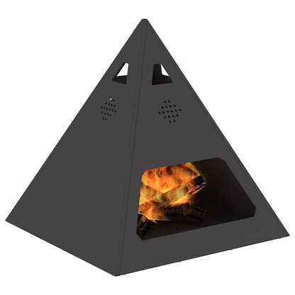 Feuerstelle Schwarz 50 x 50 x 51 cm Wetterfeststahl