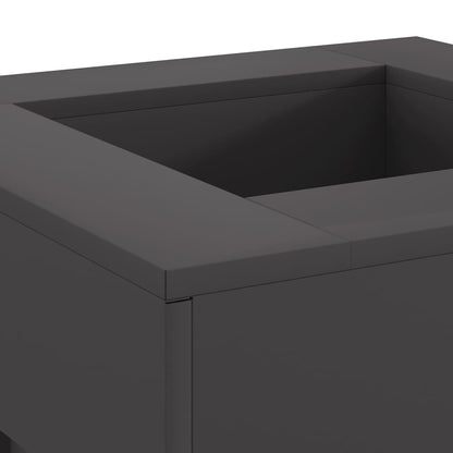 Feuerstelle Schwarz 60 x 60 x 30 cm Wetterfeststahl
