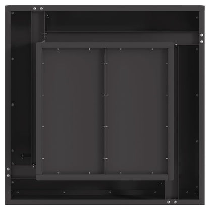 Feuerstelle Schwarz 60 x 60 x 30 cm Wetterfeststahl