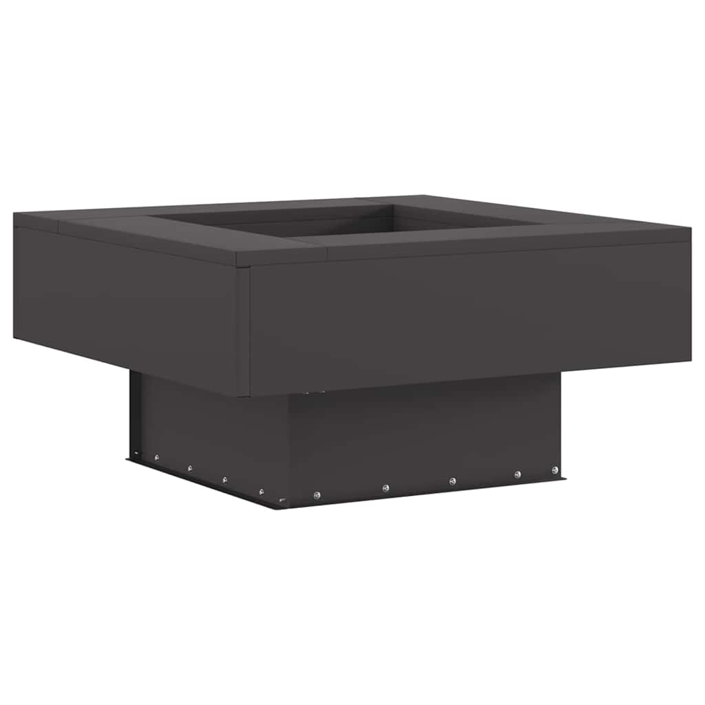 Feuerstelle Schwarz 60 x 60 x 30 cm Wetterfeststahl