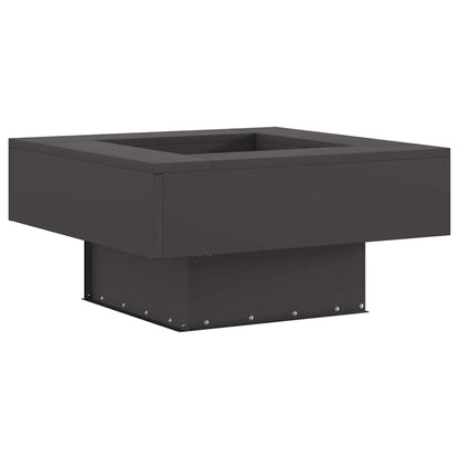 Feuerstelle Schwarz 60 x 60 x 30 cm Wetterfeststahl