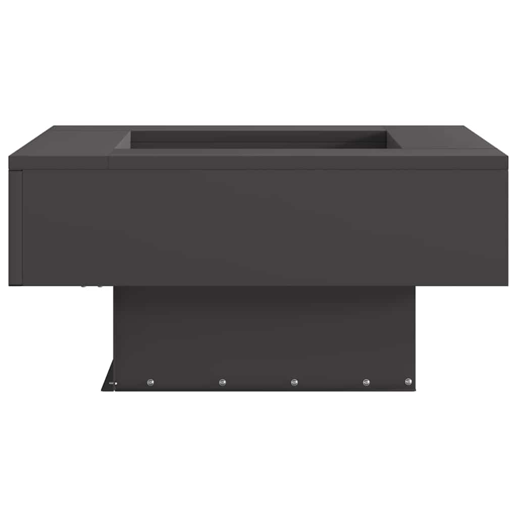 Feuerstelle Schwarz 60 x 60 x 30 cm Wetterfeststahl