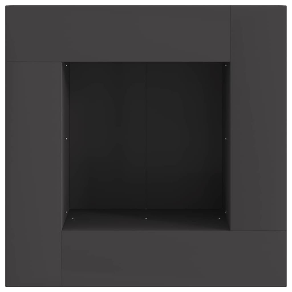 Feuerstelle Schwarz 60 x 60 x 30 cm Wetterfeststahl