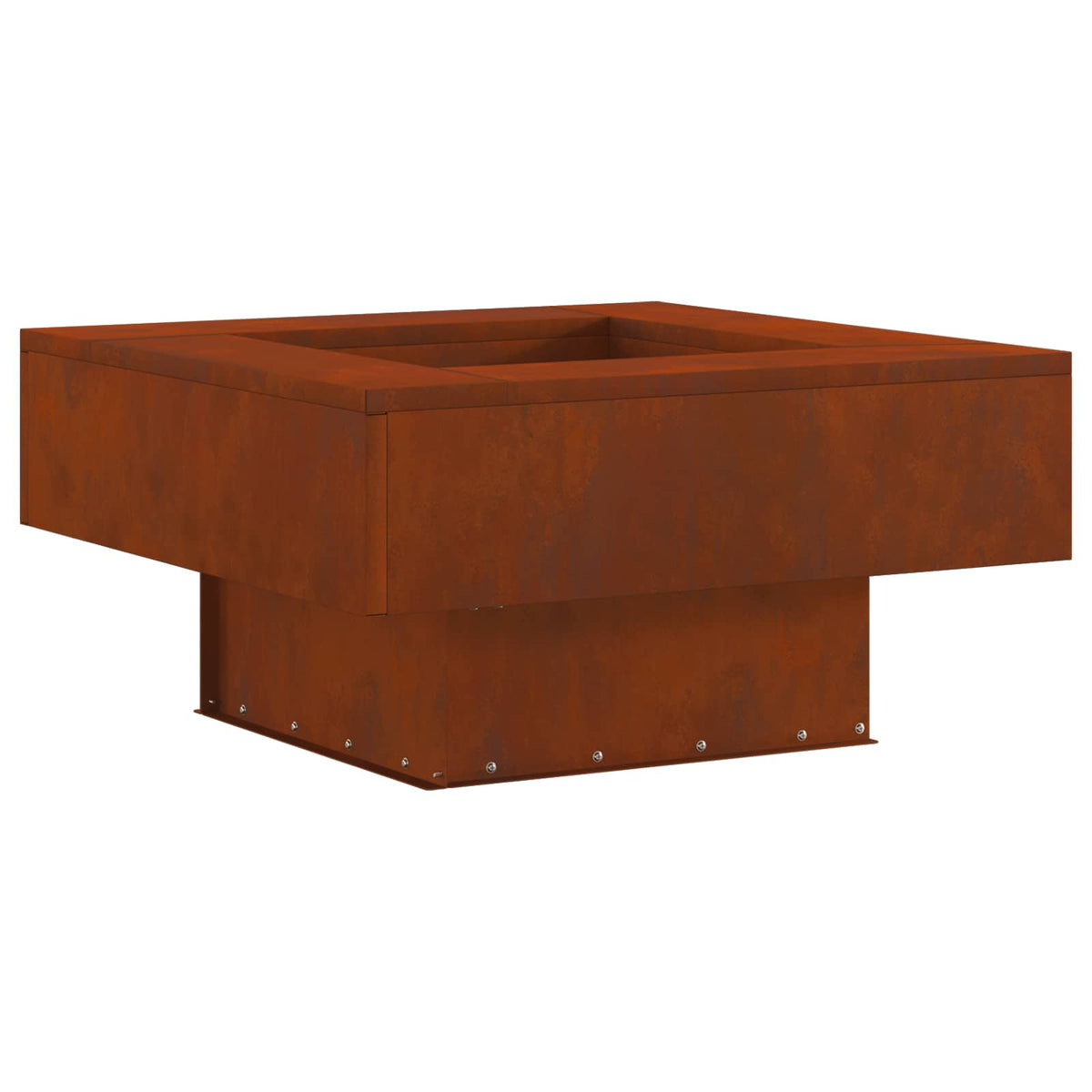 Feuerstelle Rostoptik 60 x 60 x 30 cm Wetterfeststahl