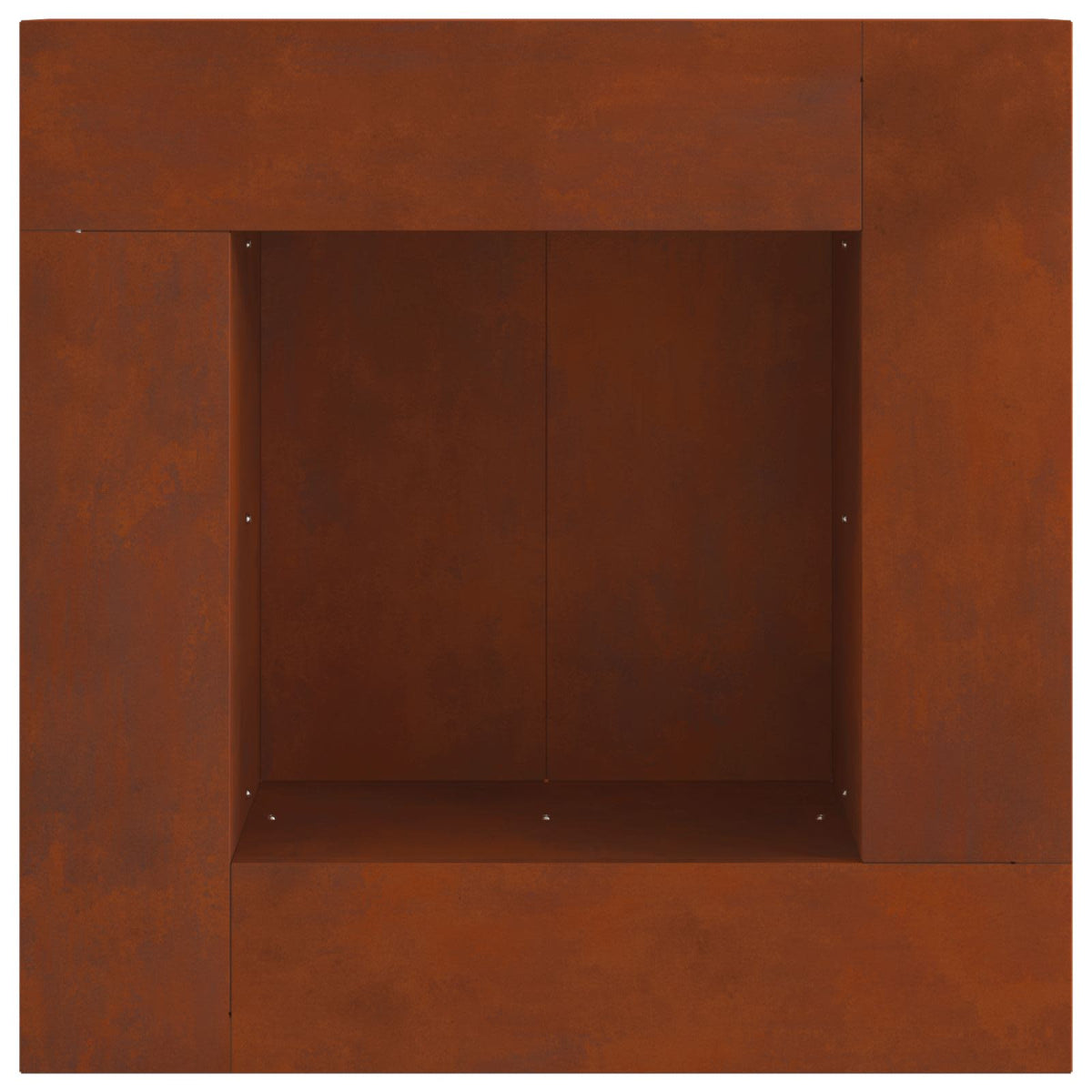 Feuerstelle Rostoptik 60 x 60 x 30 cm Wetterfeststahl