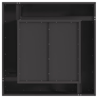 Feuerstelle Schwarz 80 x 80 x 40 cm Wetterfeststahl