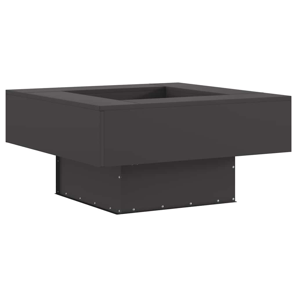 Feuerstelle Schwarz 80 x 80 x 40 cm Wetterfeststahl