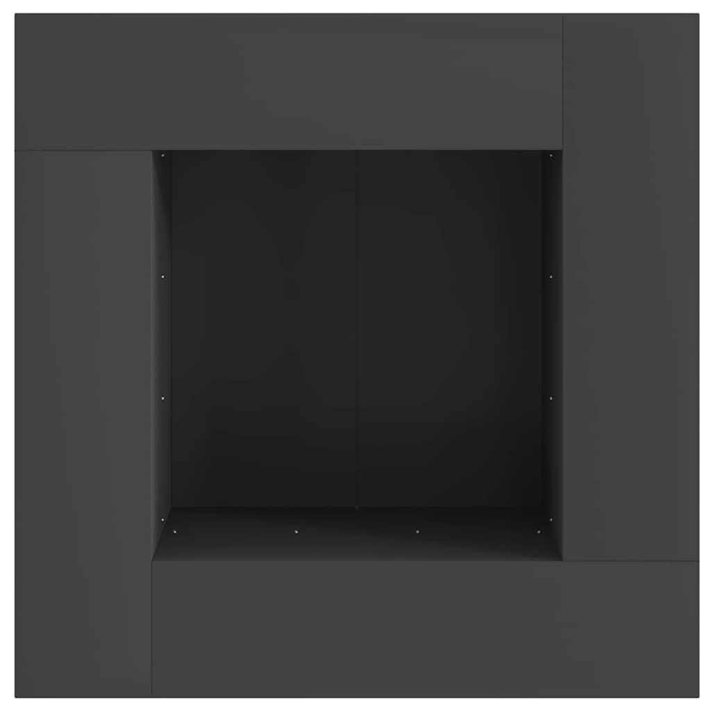 Feuerstelle Schwarz 80 x 80 x 40 cm Wetterfeststahl