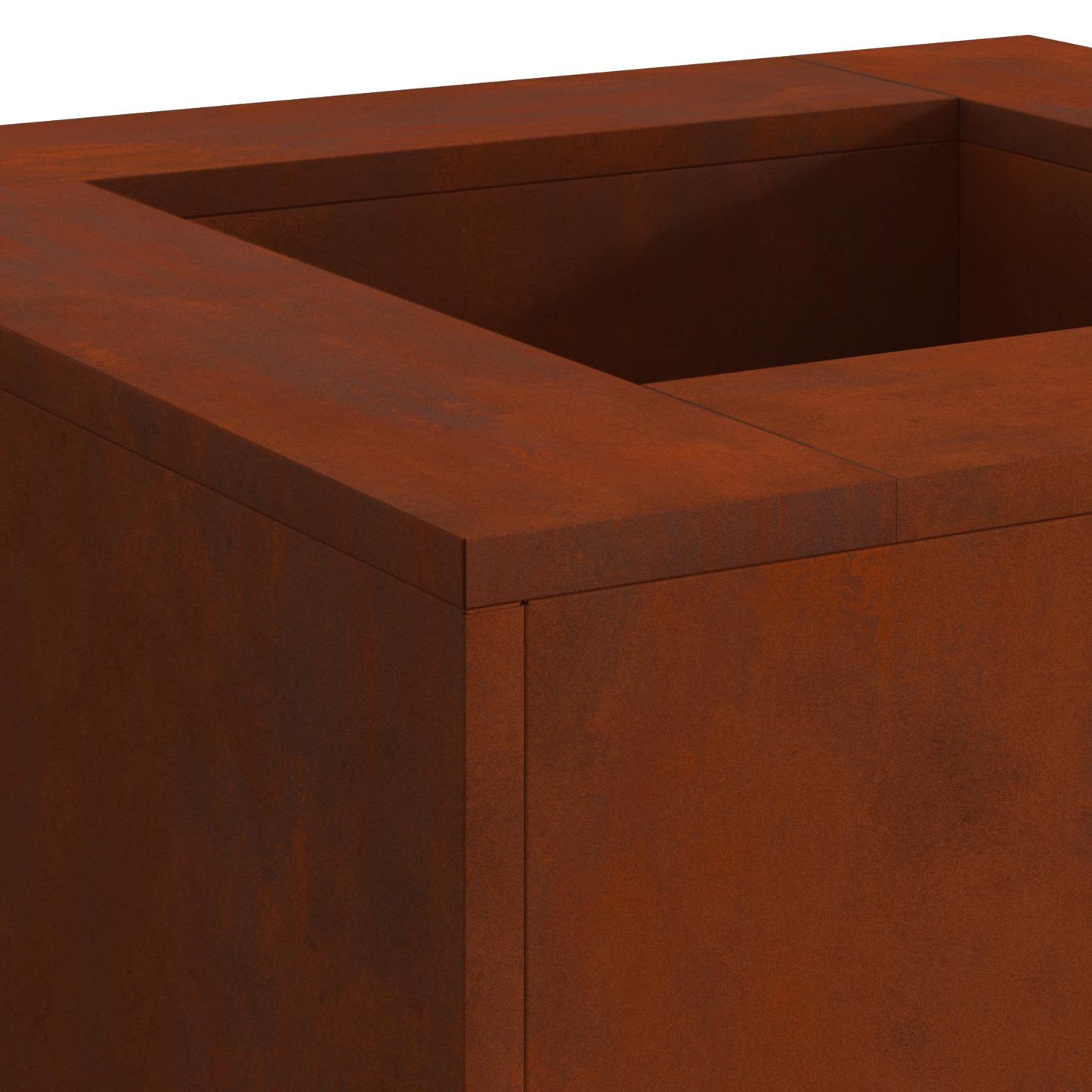 Feuerstelle Rostoptik 80 x 80 x 40 cm Wetterfeststahl