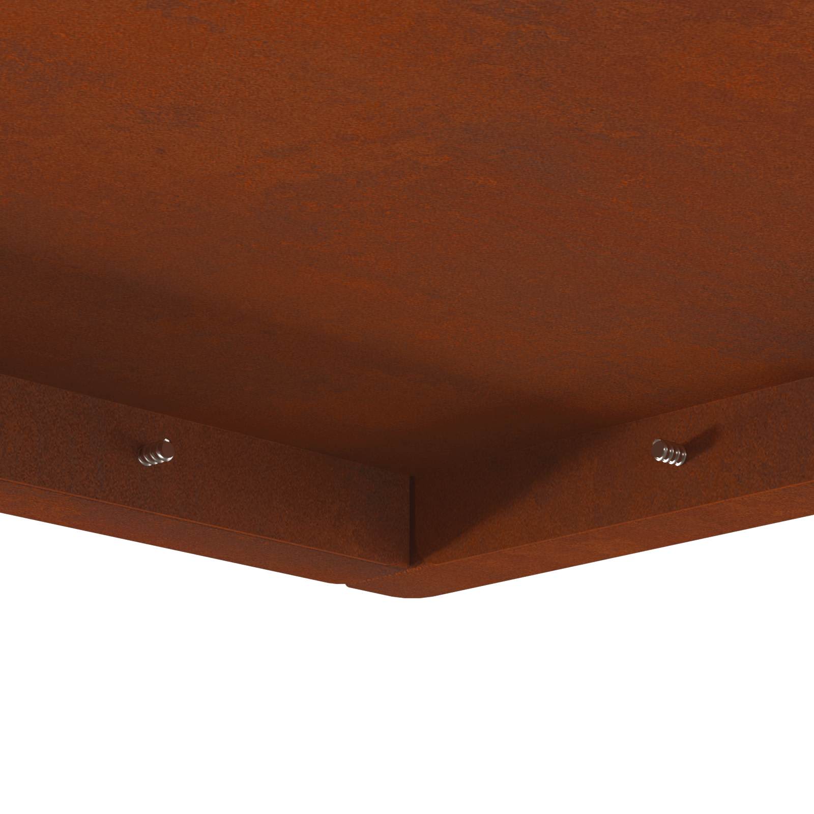 Feuerstelle Rostoptik 80 x 80 x 40 cm Wetterfeststahl
