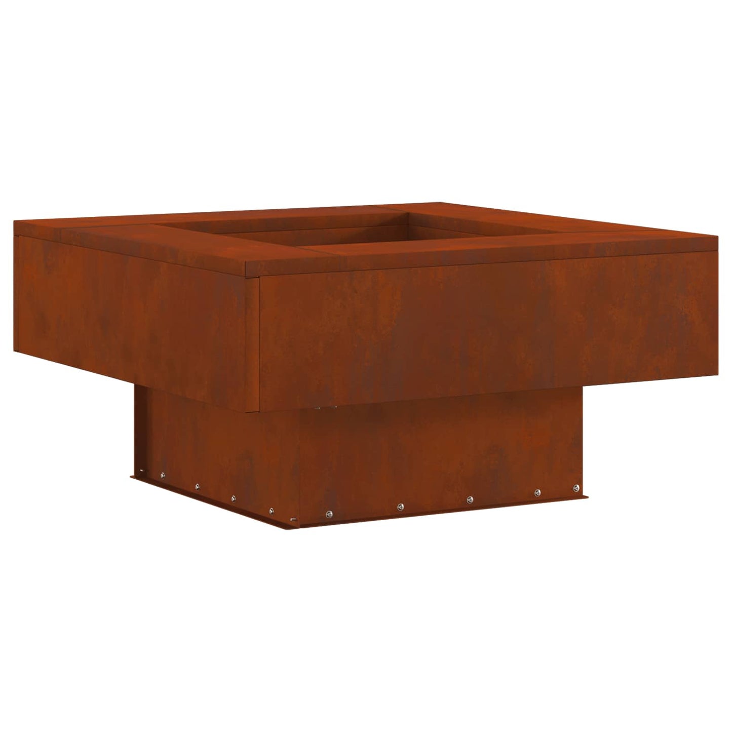 Feuerstelle Rostoptik 80 x 80 x 40 cm Wetterfeststahl
