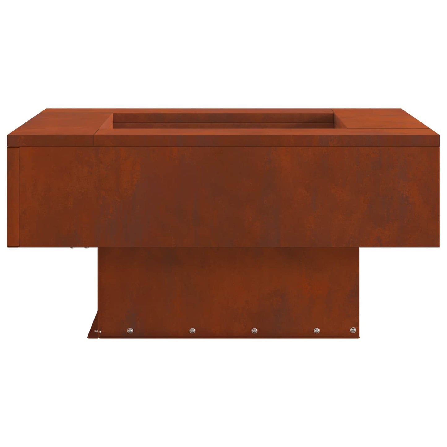 Feuerstelle Rostoptik 80 x 80 x 40 cm Wetterfeststahl